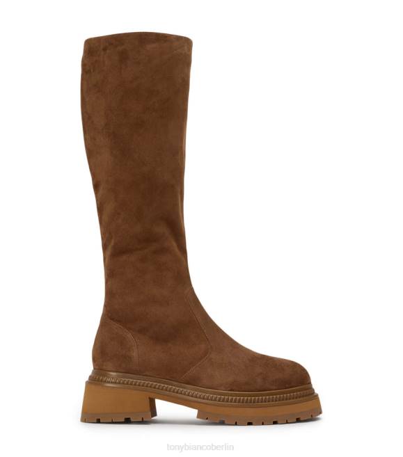 kniehohe Stiefel| de Tony Bianco Frauen Hitch-Kalbsstiefel Sattelwildleder 4624466